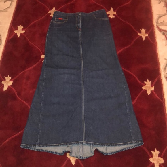 BCBG Dresses & Skirts - BCBG Long Denim Jean Skirt